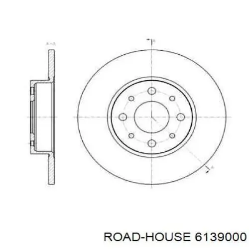 6139000 Road House диск гальмівний задній