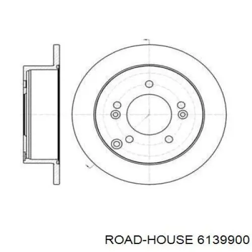 Диск гальмівний задній 6139900 Road House