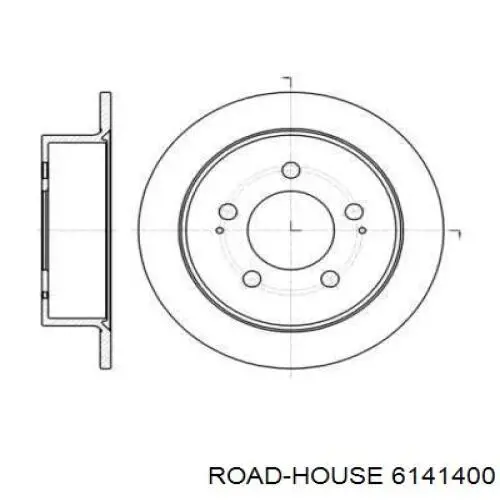 Диск гальмівний задній 6141400 Road House