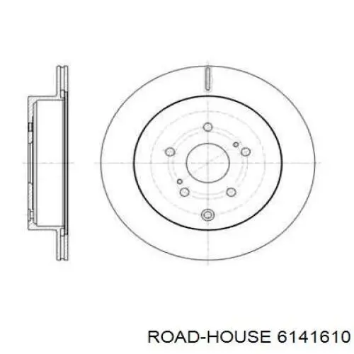 6141610 Road House диск гальмівний задній