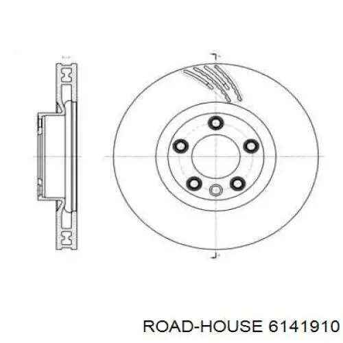 Диск гальмівний передній 6141910 Road House