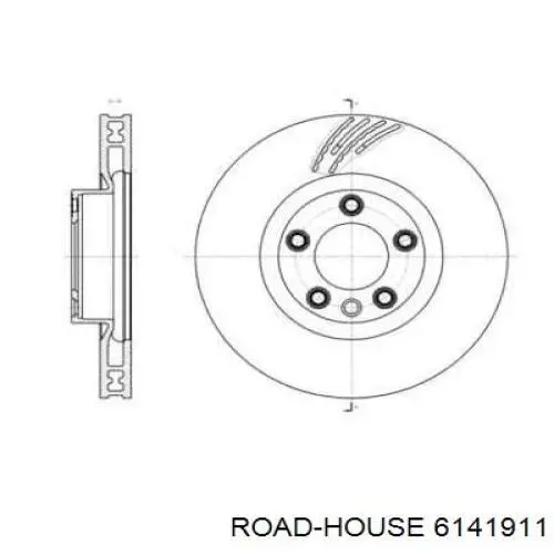 Диск гальмівний передній 6141911 Road House