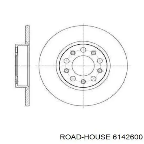 Диск гальмівний задній 6142600 Road House