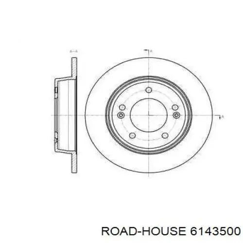6143500 Road House диск гальмівний задній