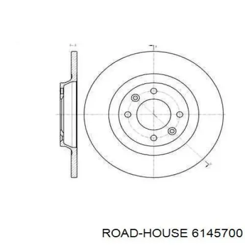 6145700 Road House диск гальмівний задній