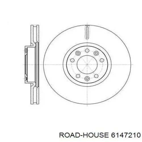 Диск гальмівний передній 6147210 Road House