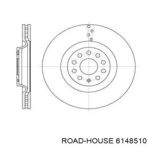 Диск гальмівний передній 6148510 Road House