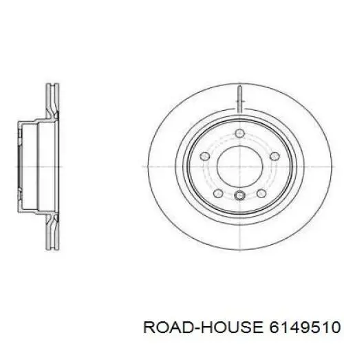 Диск гальмівний задній 6149510 Road House