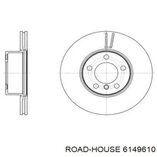 Диск гальмівний передній 6149610 Road House