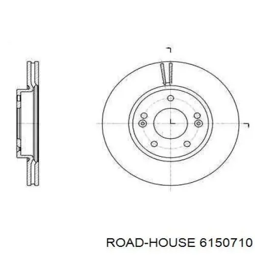 6150710 Road House диск гальмівний передній