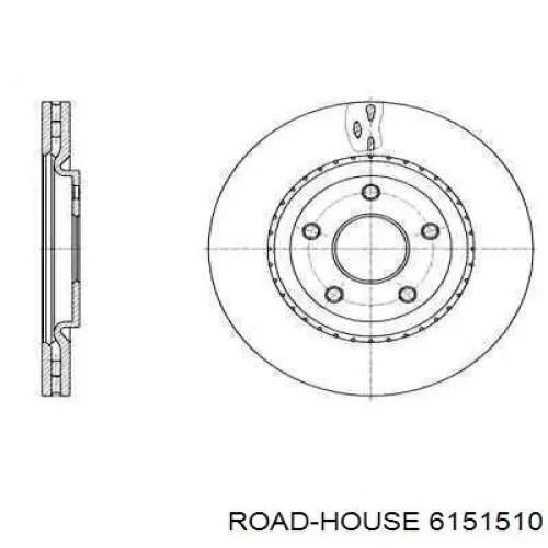 6151510 Road House диск гальмівний передній