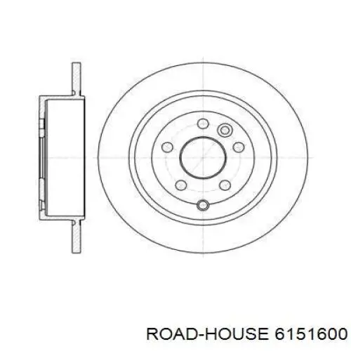 6151600 Road House диск гальмівний задній