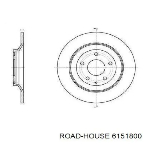 Диск гальмівний задній 6151800 Road House