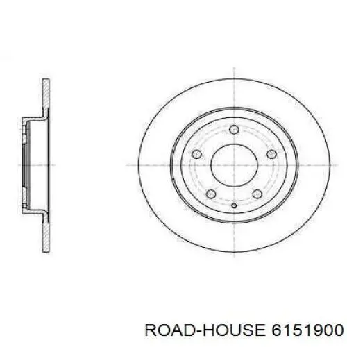 6151900 Road House диск гальмівний задній