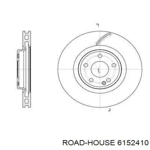 6152410 Road House диск гальмівний передній