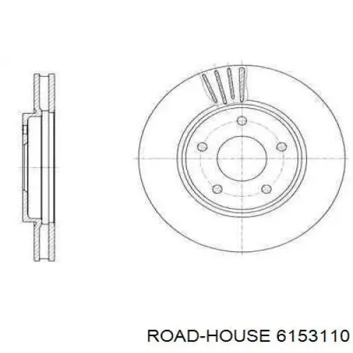 Диск гальмівний передній 6153110 Road House