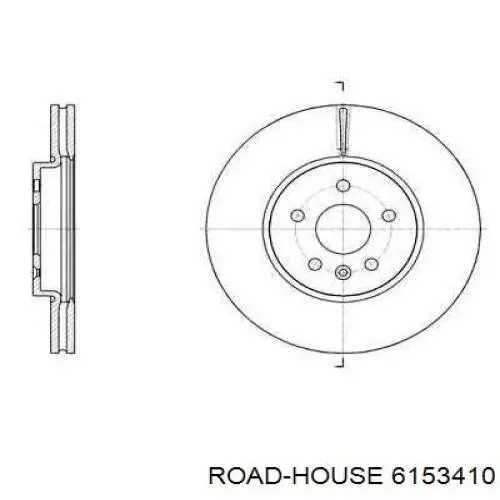 Диск гальмівний передній 6153410 Road House