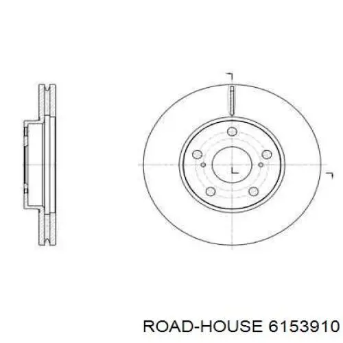 Диск гальмівний передній 6153910 Road House