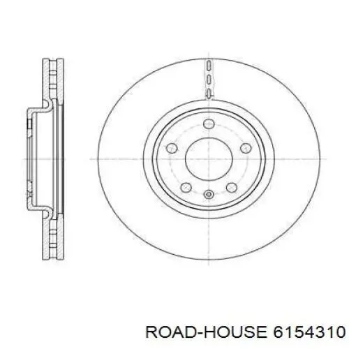 Диск гальмівний передній 6154310 Road House