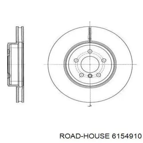 Диск гальмівний передній 6154910 Road House