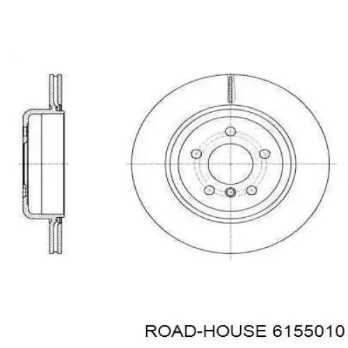 Диск гальмівний задній 6155010 Road House