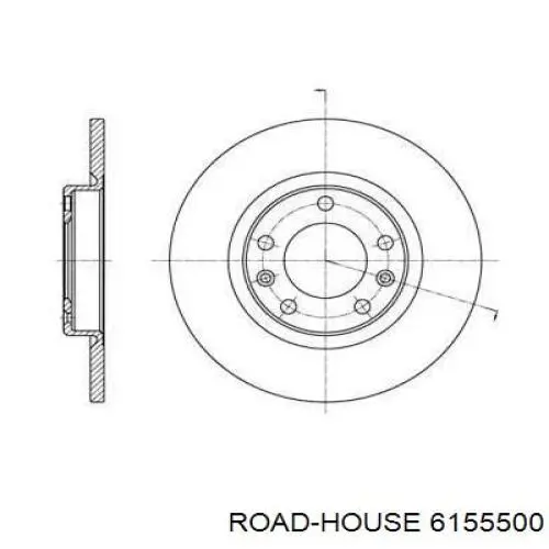 6155500 Road House диск гальмівний задній