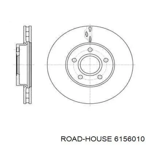 Диск гальмівний передній 6156010 Road House