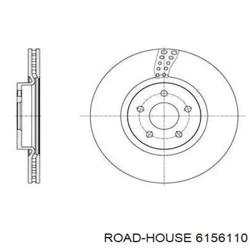 Диск гальмівний передній 6156110 Road House