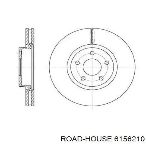 6156210 Road House диск гальмівний передній