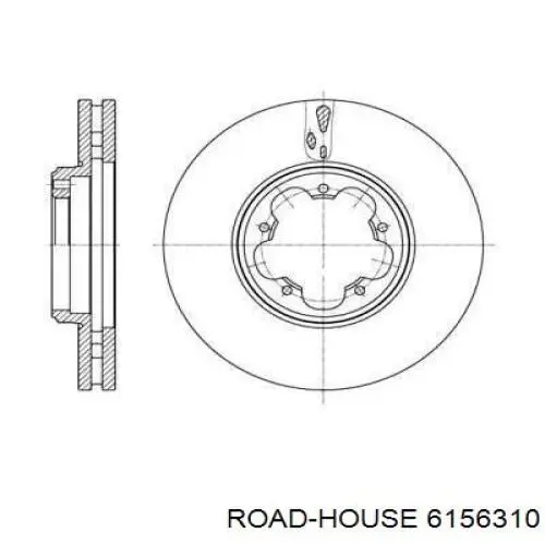 Диск гальмівний передній 6156310 Road House