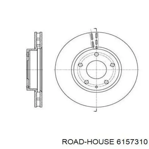 6157310 Road House диск гальмівний передній