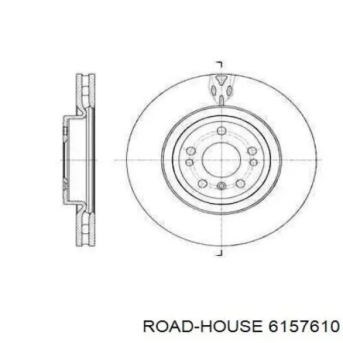 Диск гальмівний передній 6157610 Road House