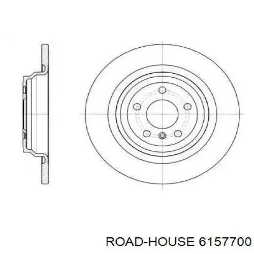 Диск гальмівний задній 6157700 Road House