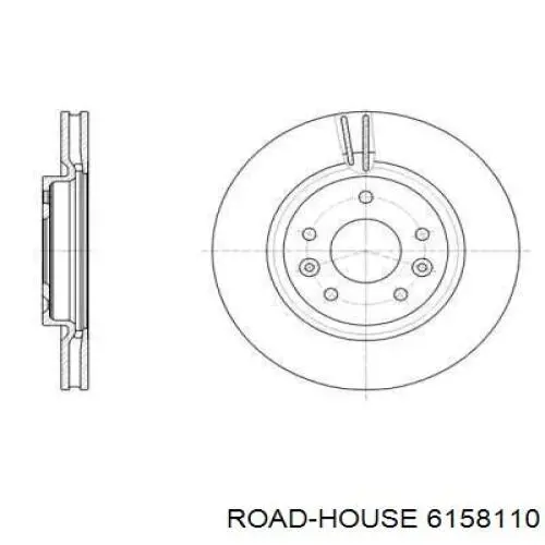 Диск гальмівний передній 6158110 Road House