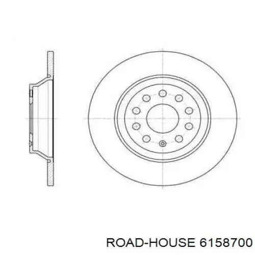 Диск гальмівний задній 6158700 Road House