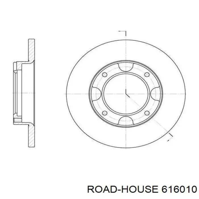 Диск гальмівний задній 616010 Road House