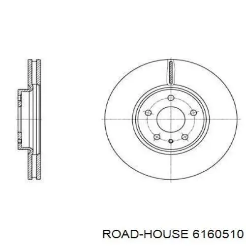 Диск гальмівний передній 6160510 Road House