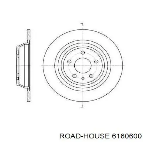 Диск гальмівний задній 6160600 Road House