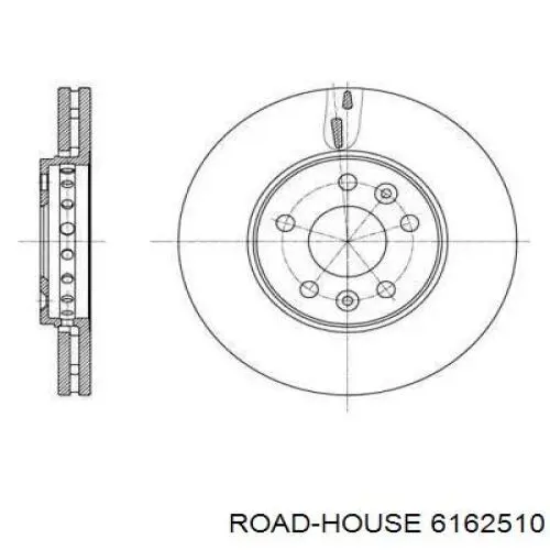 Диск гальмівний передній 6162510 Road House