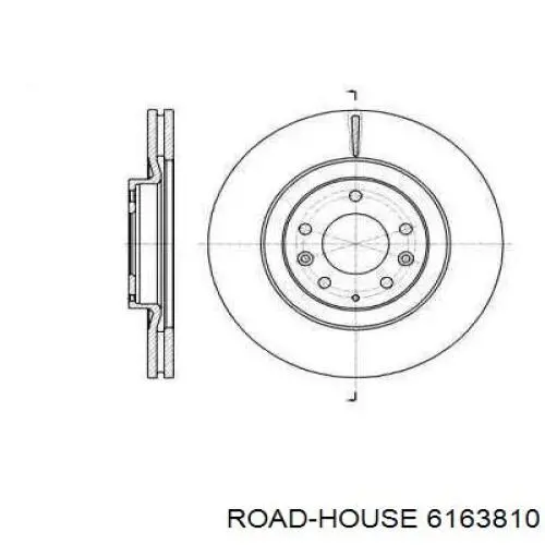 6163810 Road House диск гальмівний передній