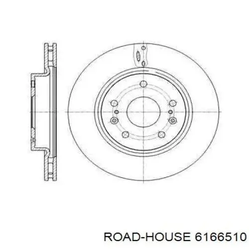 Диск гальмівний передній 6166510 Road House