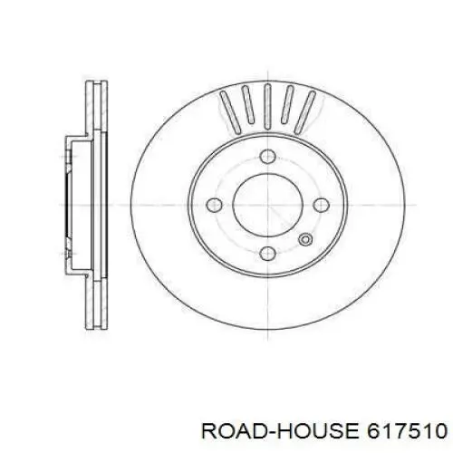 617510 Road House диск гальмівний передній