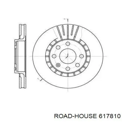 Диск гальмівний передній 617810 Road House