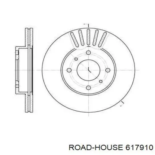 Диск гальмівний передній 617910 Road House