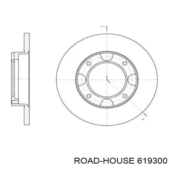 Диск гальмівний задній 619300 Road House