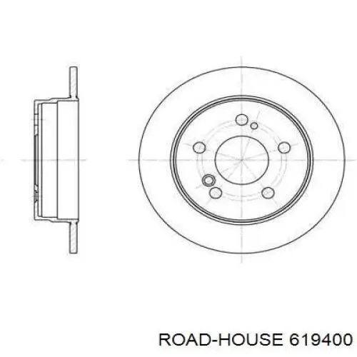 619400 Road House диск гальмівний задній