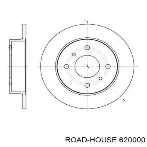 620000 Road House диск гальмівний задній