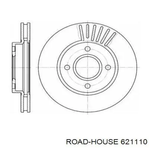 621110 Road House диск гальмівний передній