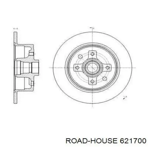 Диск гальмівний задній 621700 Road House