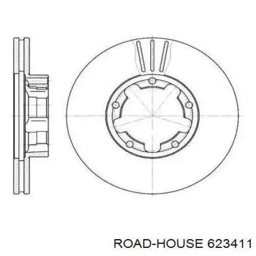 Диск гальмівний передній 623411 Road House